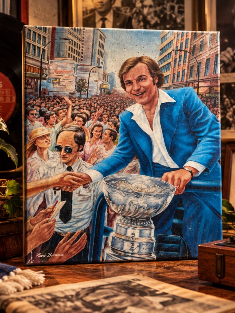 Guy Lafleur Limited Edition Canvas Art Mario Beaudoin Signed Numbered Hockey Pri